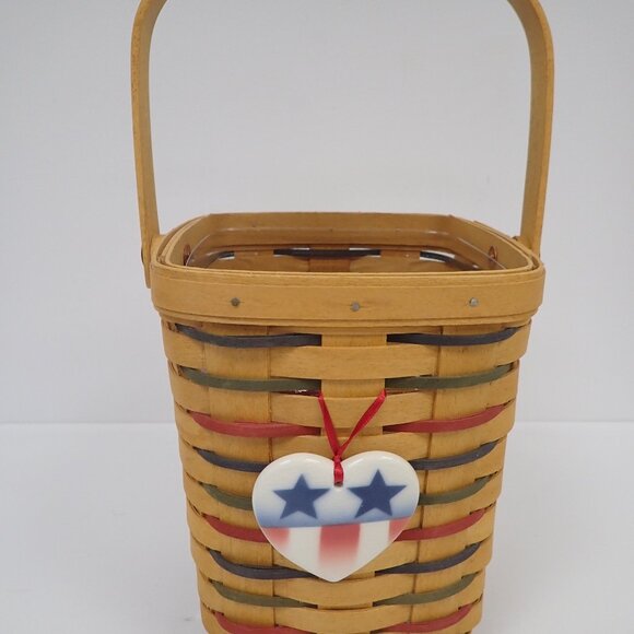 Vintage Longaberger Woven Traditions Large Peg Basket - Picture 1 of 7